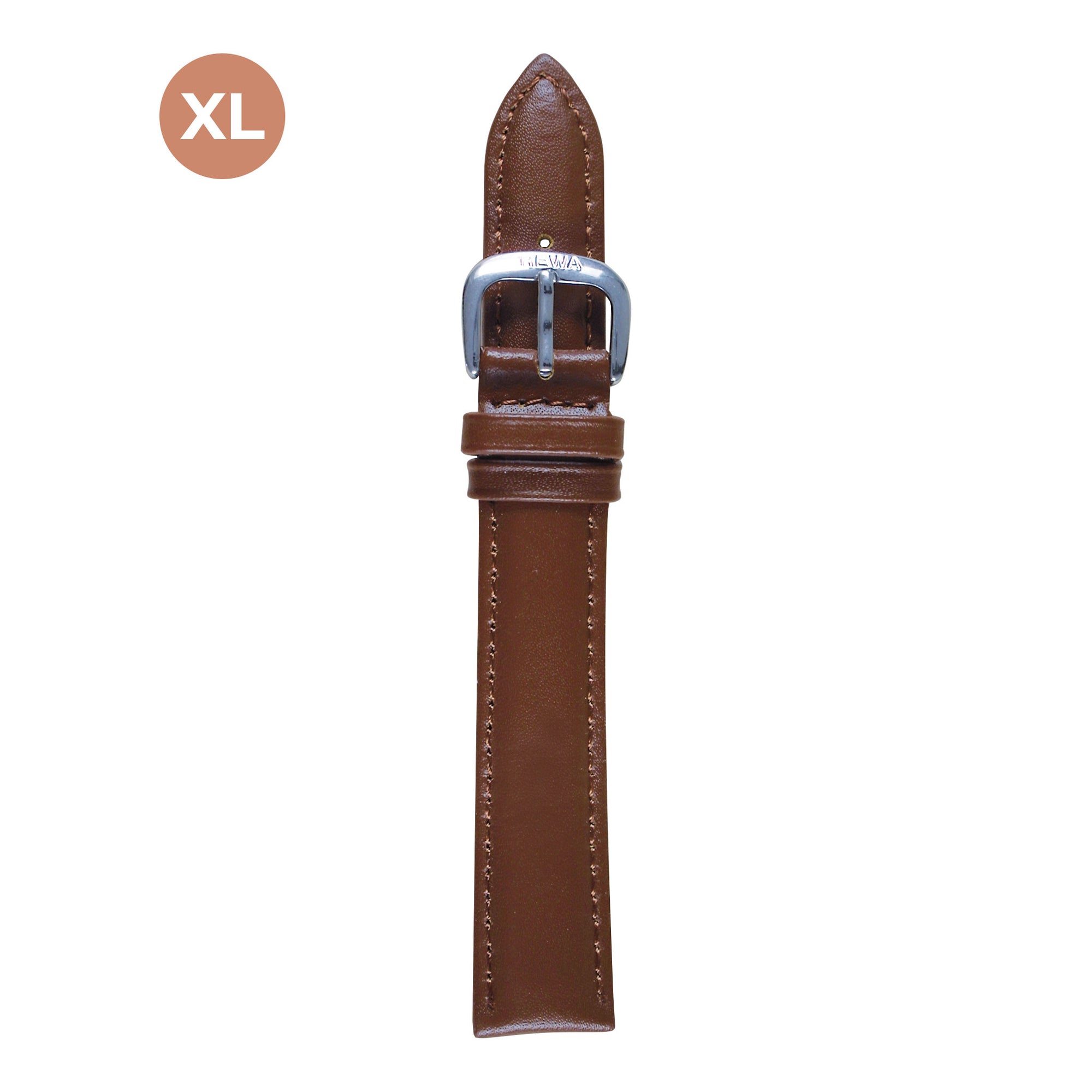 REWA Uhrarmband 21702/1 Leder Extra lang Herren braun