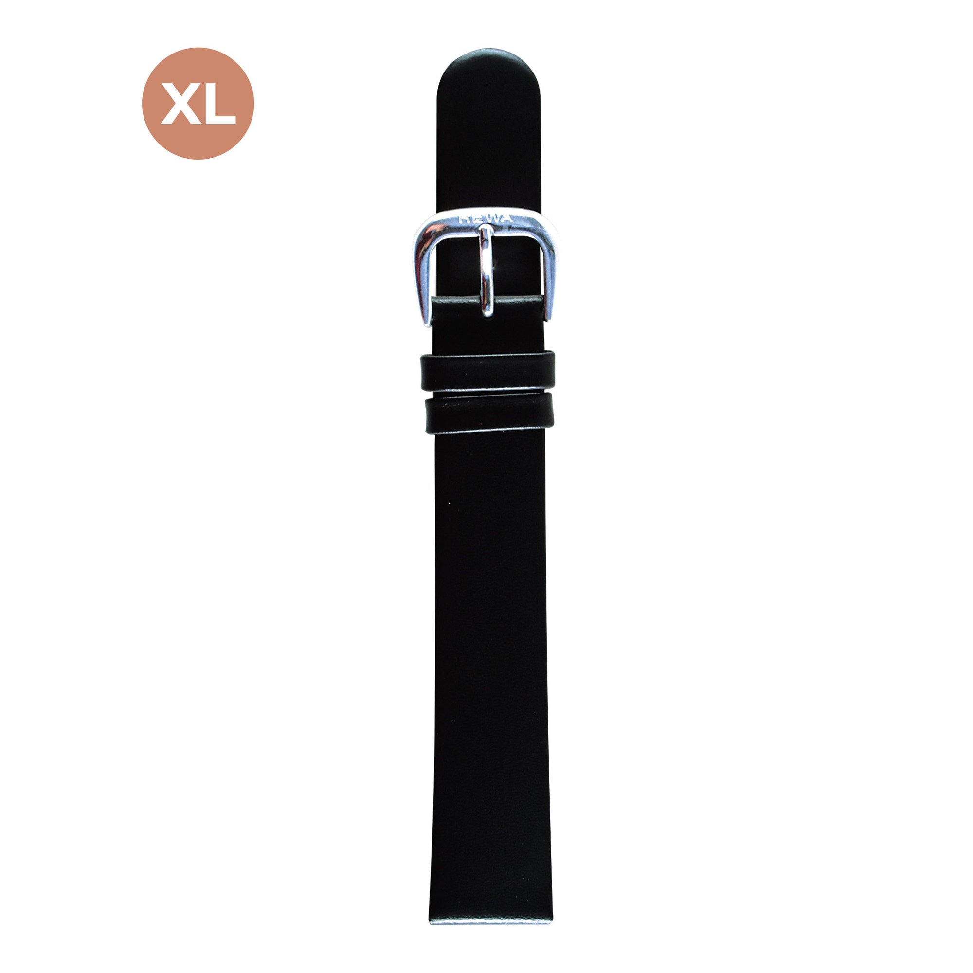 REWA Uhrarmband 21151/1 Leder Extra lang Herren schwarz