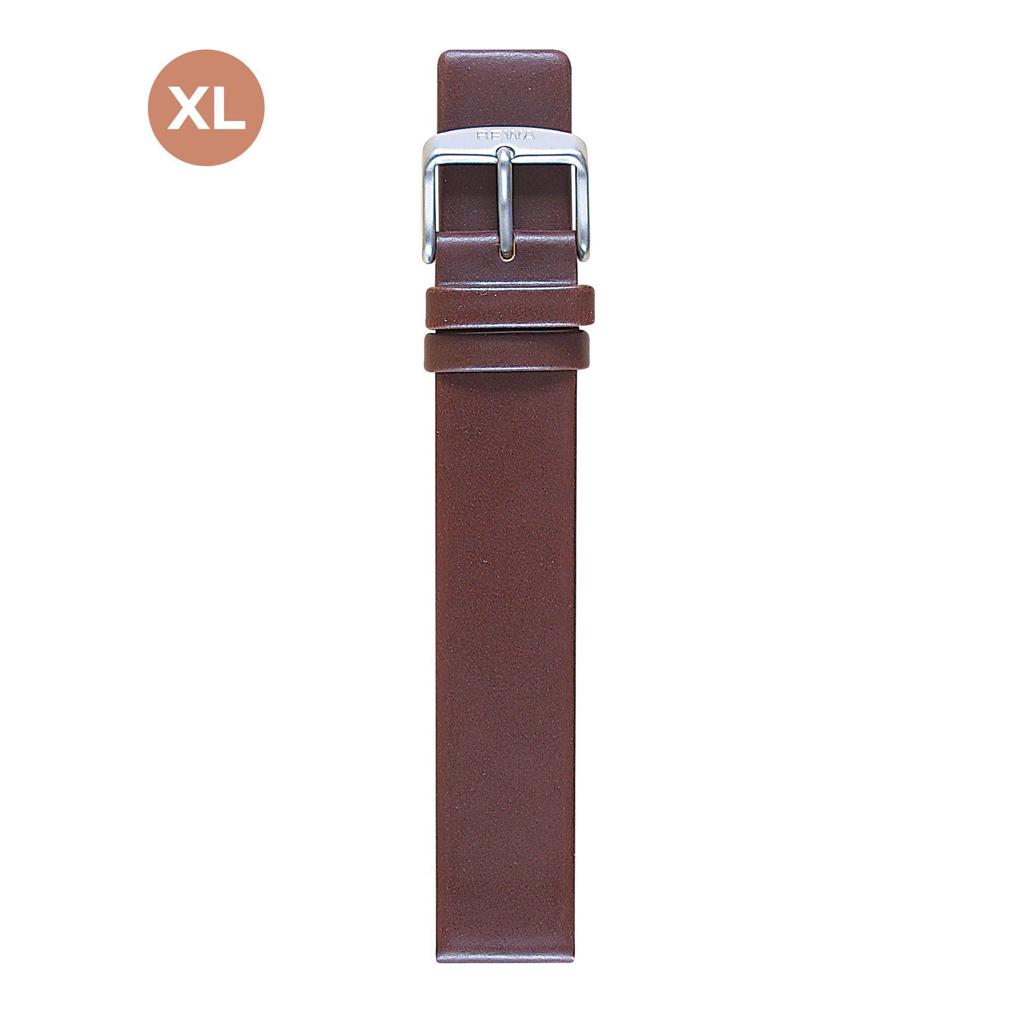 REWA Uhrarmband 21321/1 Leder Extra lang Herren braun