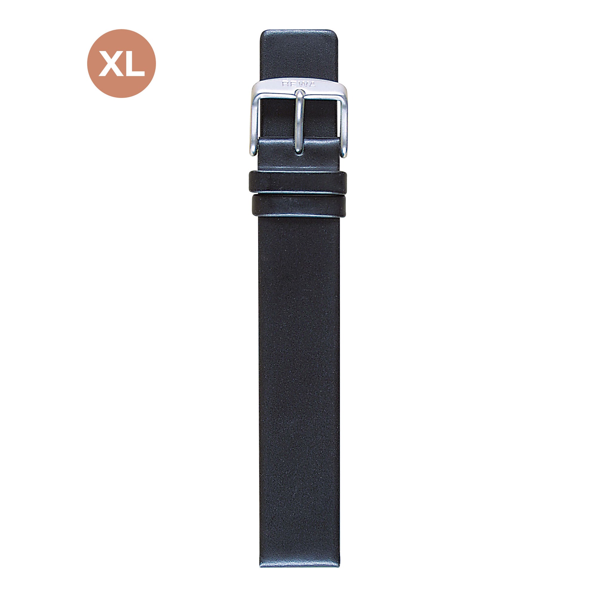 REWA Uhrarmband 21321/1 Leder Extra lang Herren schwarz