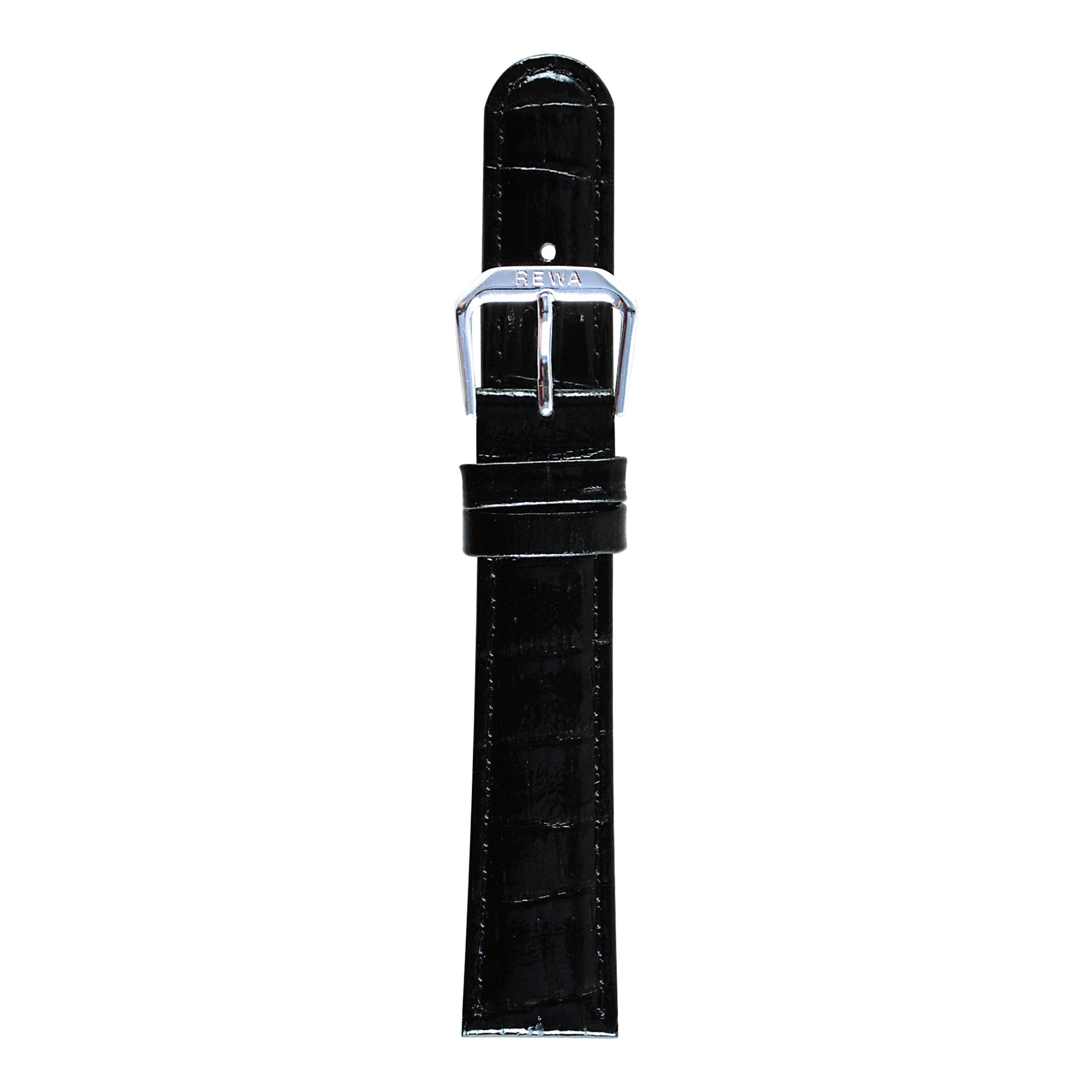 REWA Uhrarmband 21405 Leder Herren schwarz