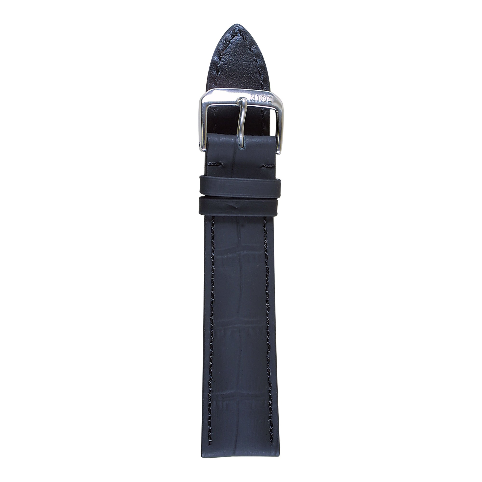 RIOS Premium Uhrarmband 21506 Leder Herren schwarz