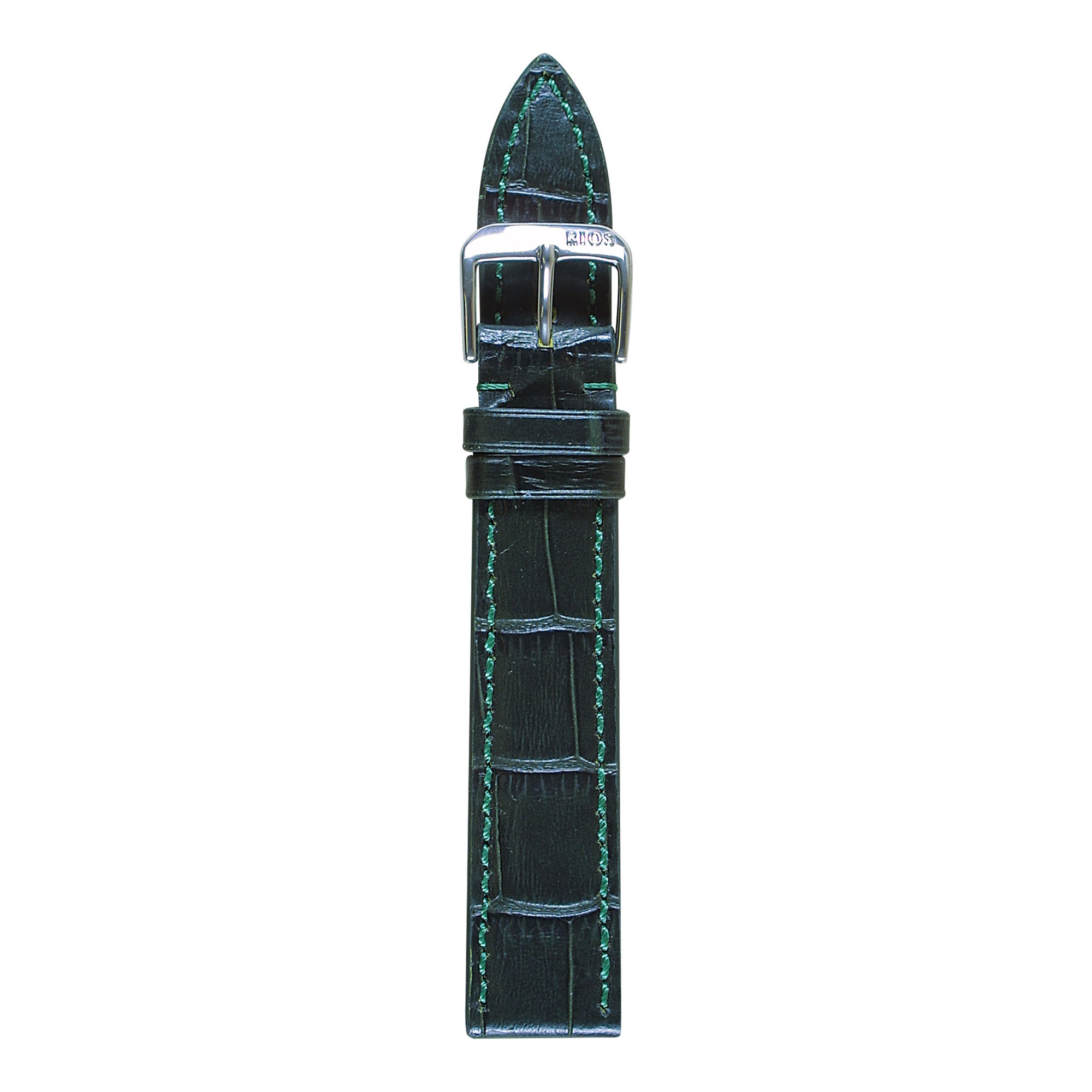 RIOS Premium Uhrarmband 21508 Leder Herren grün