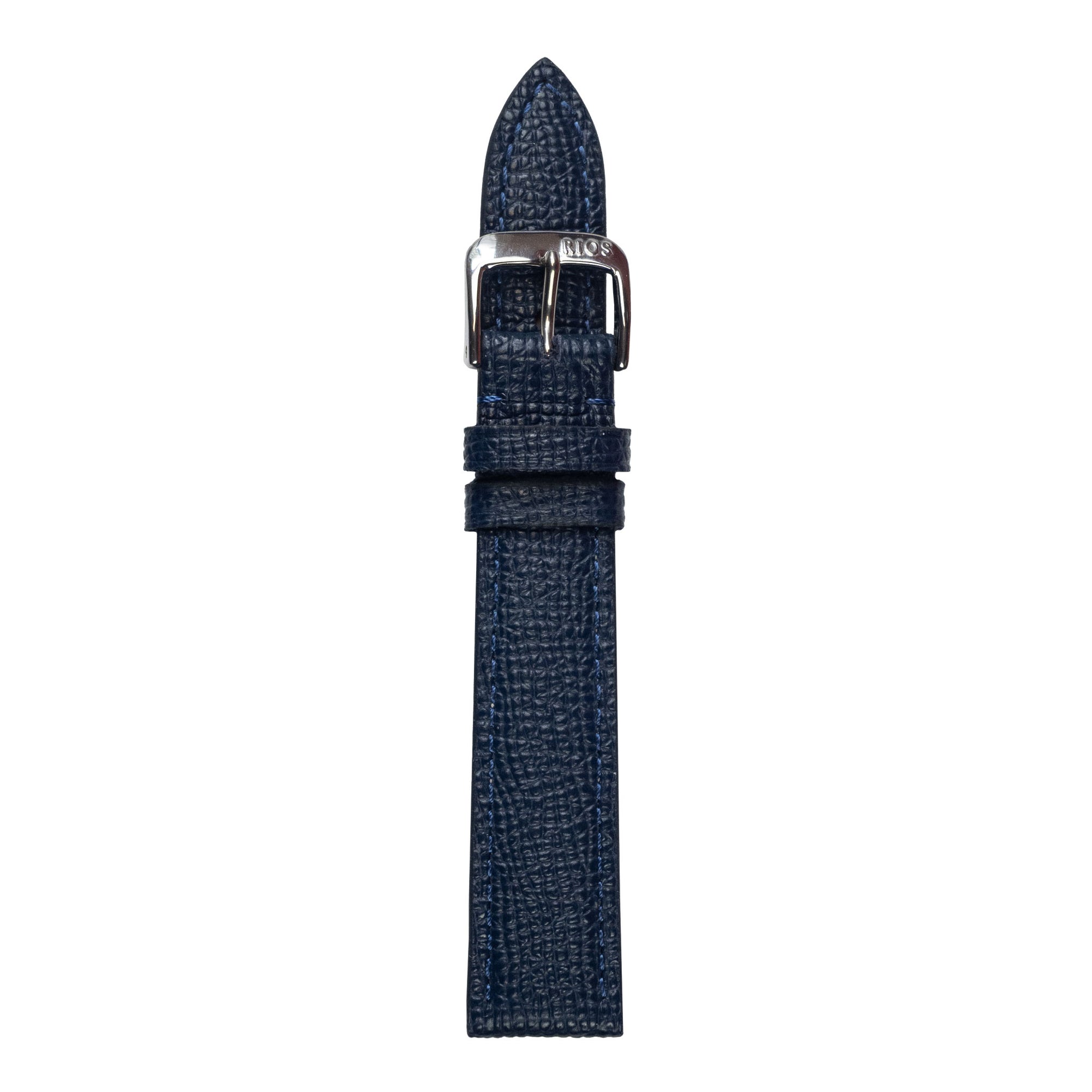 RIOS Premium Uhrarmband 21509 Leder Herren blau
