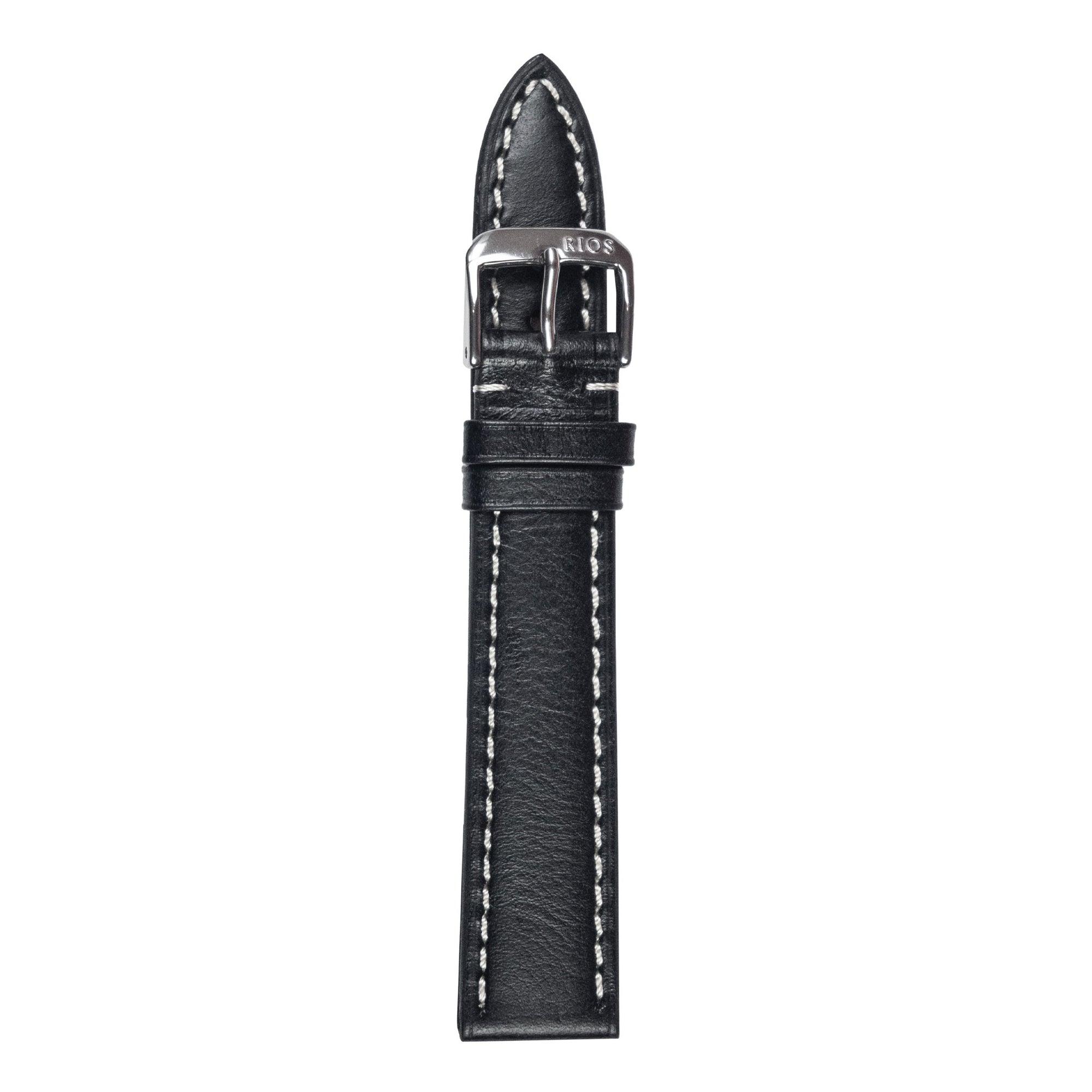 RIOS Premium Uhrarmband 21511 Leder Herren schwarz