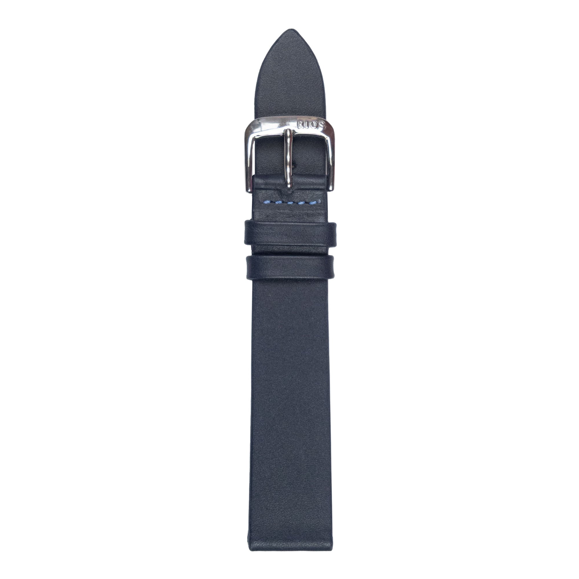 RIOS Premium Uhrarmband 21513 Leder Herren blau