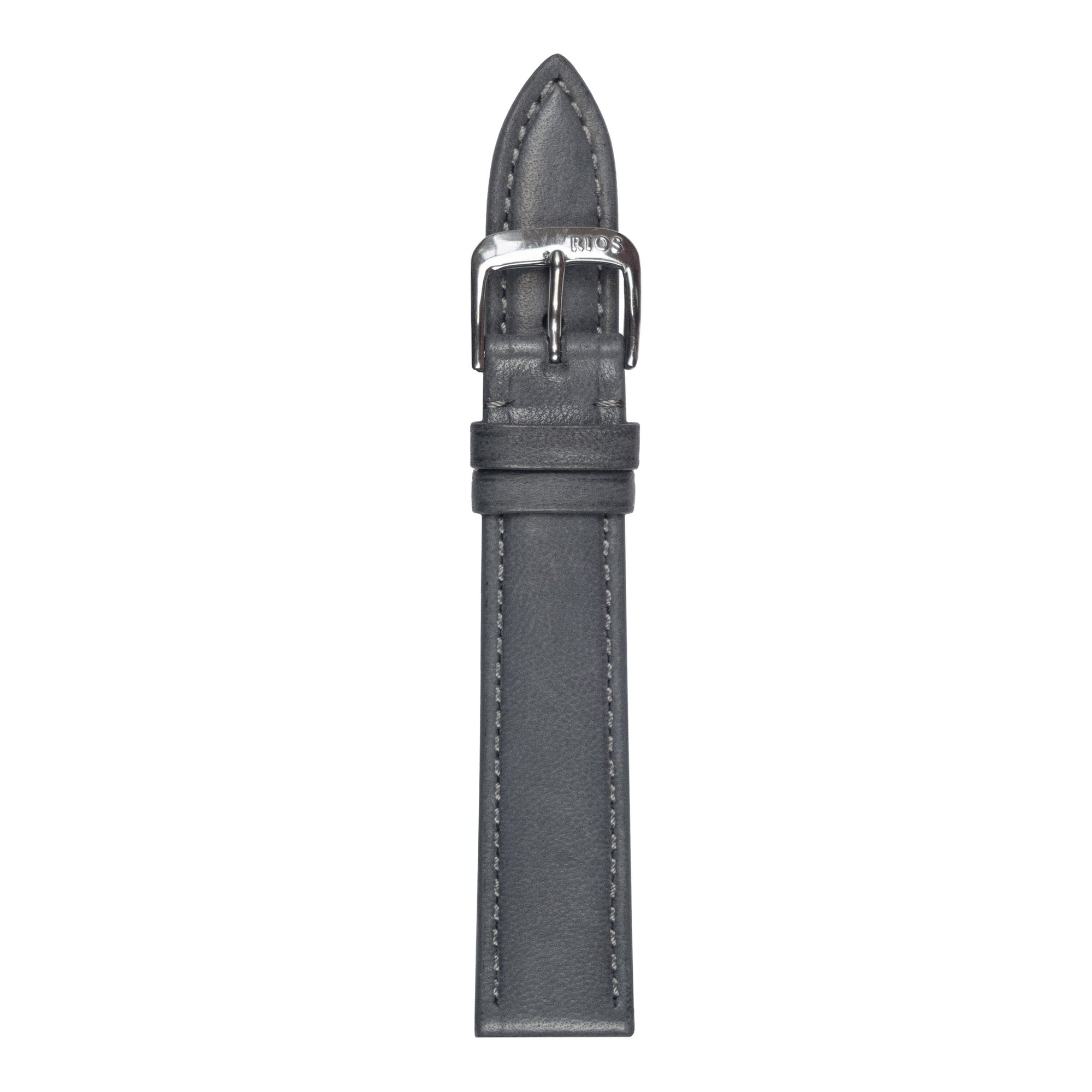 RIOS Premium Uhrarmband 21514 Leder grau