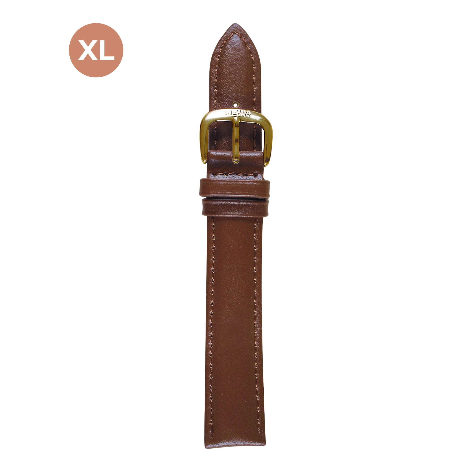 REWA Uhrarmband 21702/1 Leder Extra lang Herren braun