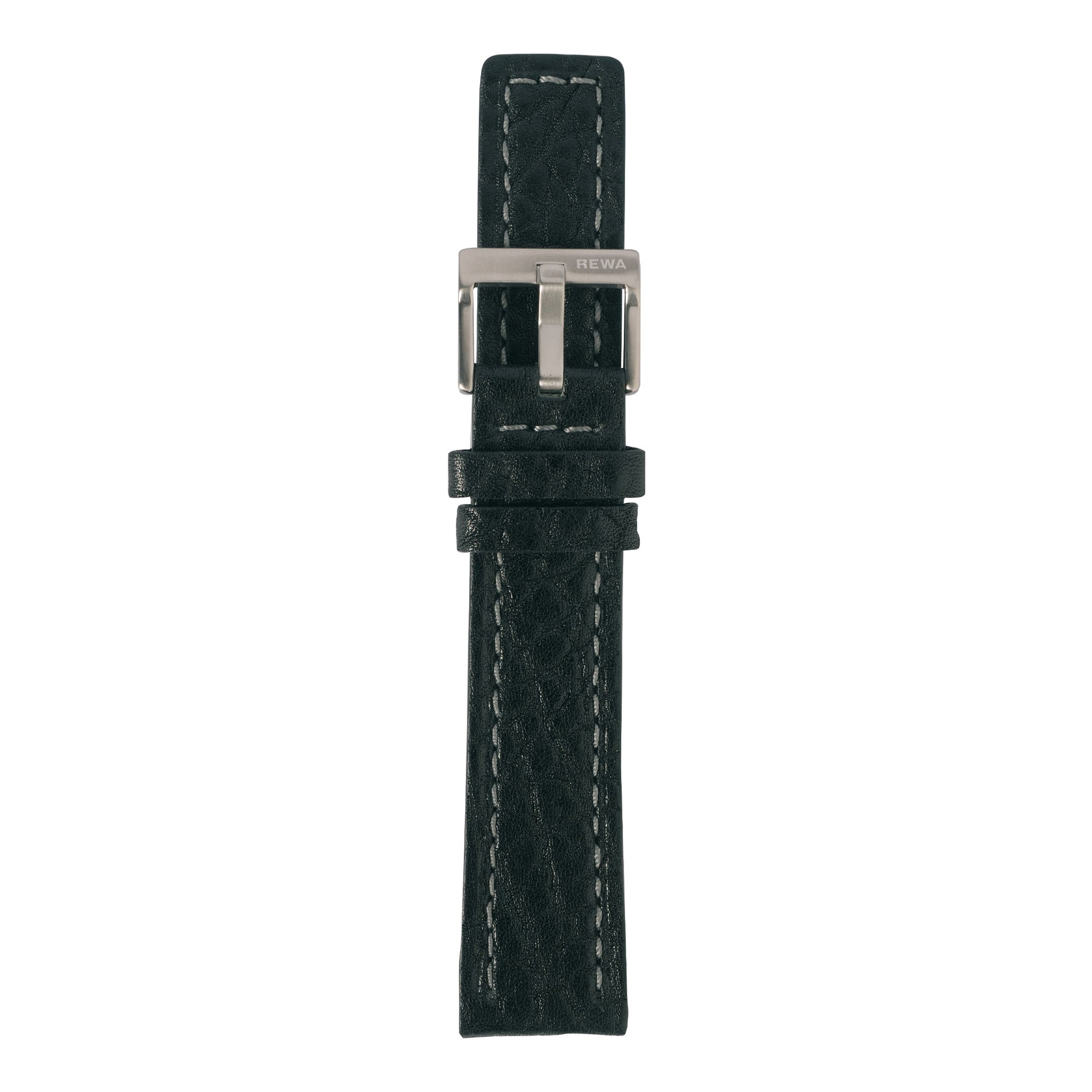 REWA Uhrarmband 21727 Leder Herren schwarz