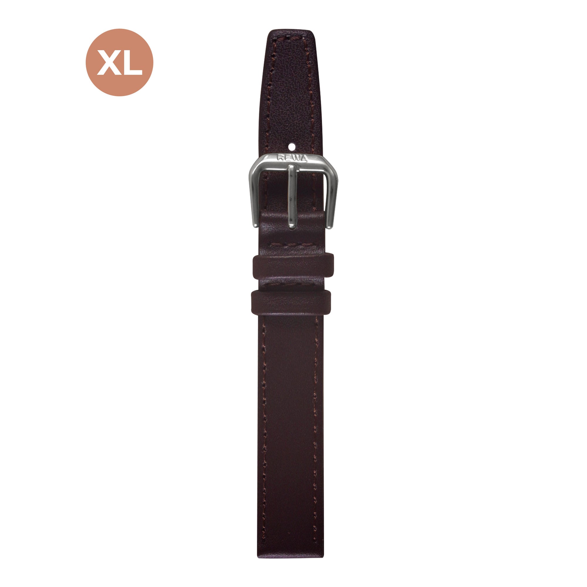 REWA Uhrarmband 22132/1 Leder Extra lang Damen braun