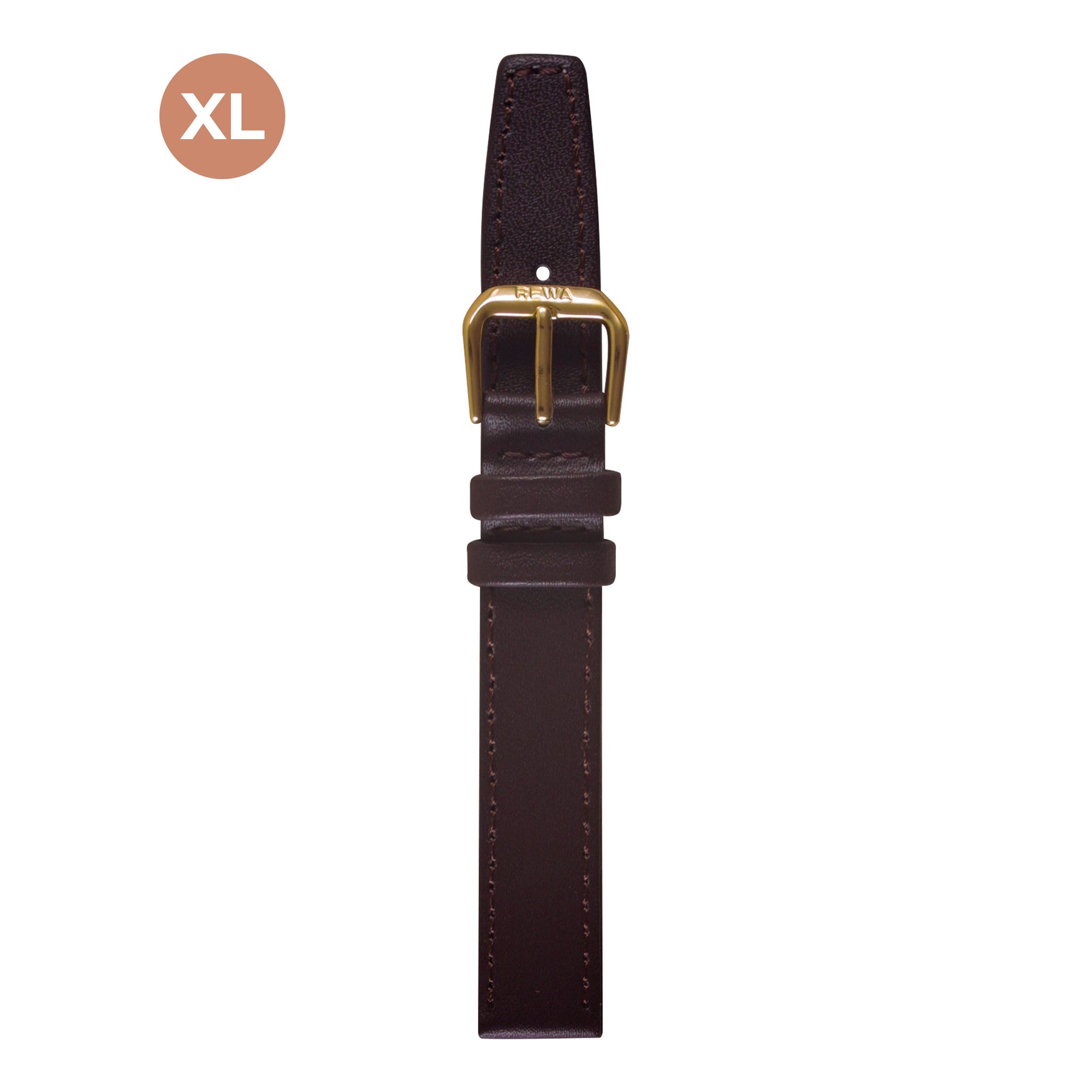 REWA Uhrarmband 22132/1 Leder Extra lang Damen braun