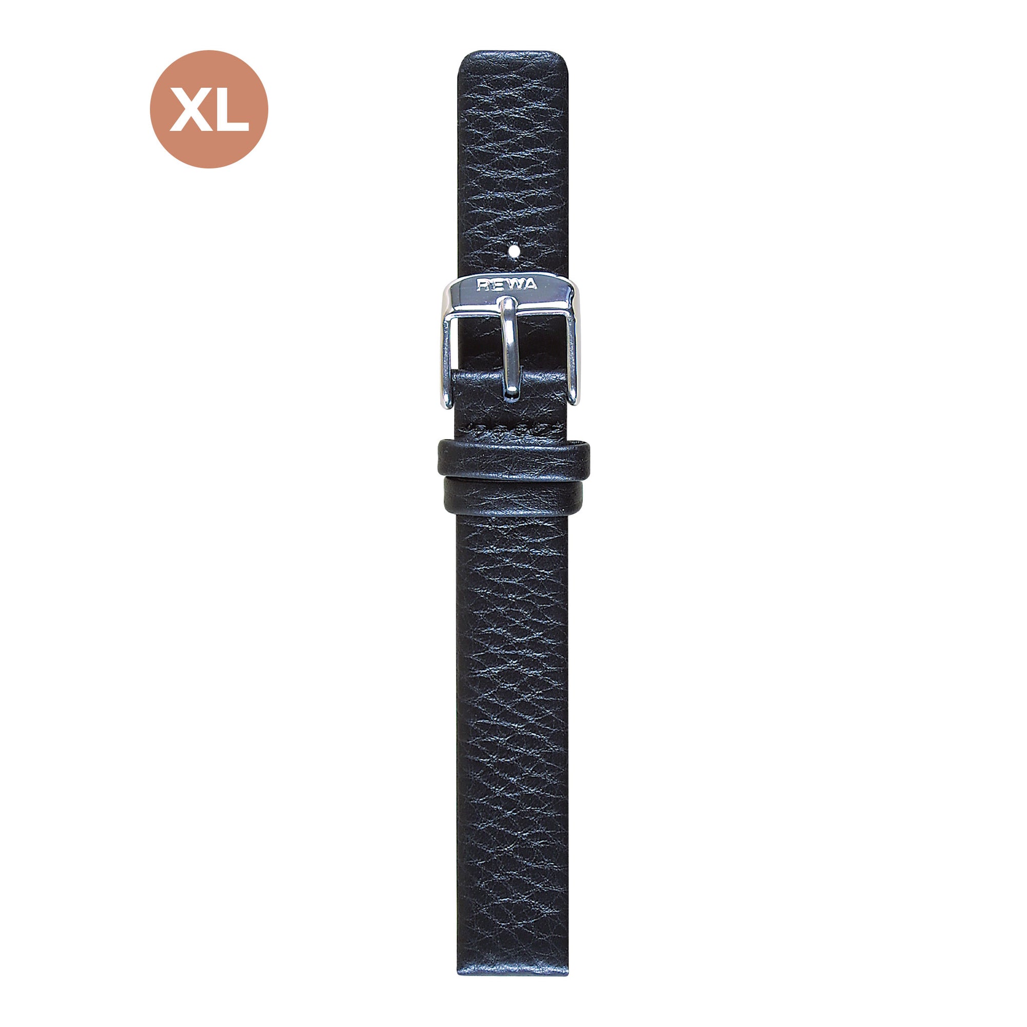 REWA Uhrarmband 22401/1 Leder Extra lang Damen schwarz