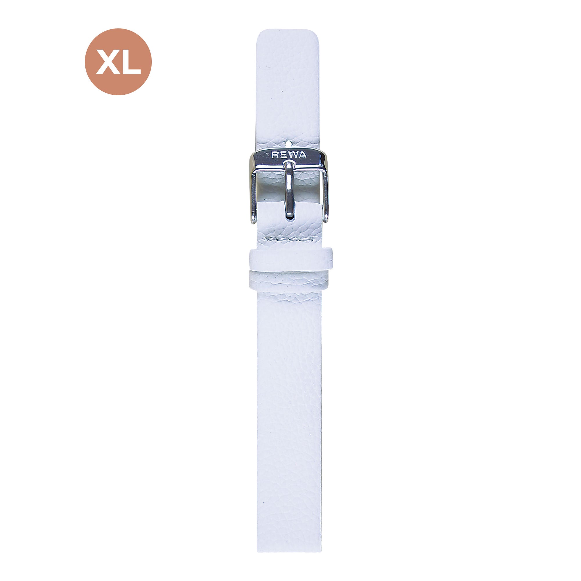 REWA Uhrarmband 22401/1 Leder Extra lang Damen weiss